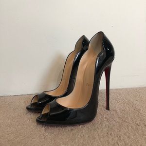 Christian Louboutin Hot Wave Patent Black 130 mm